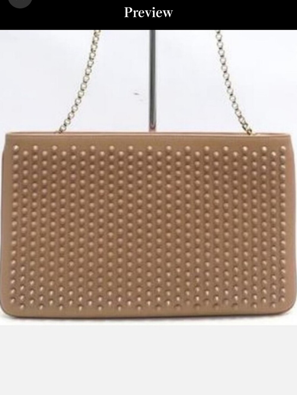 Christian Louboutin Nude Panettone Loubiposh Clutch/Crossbody